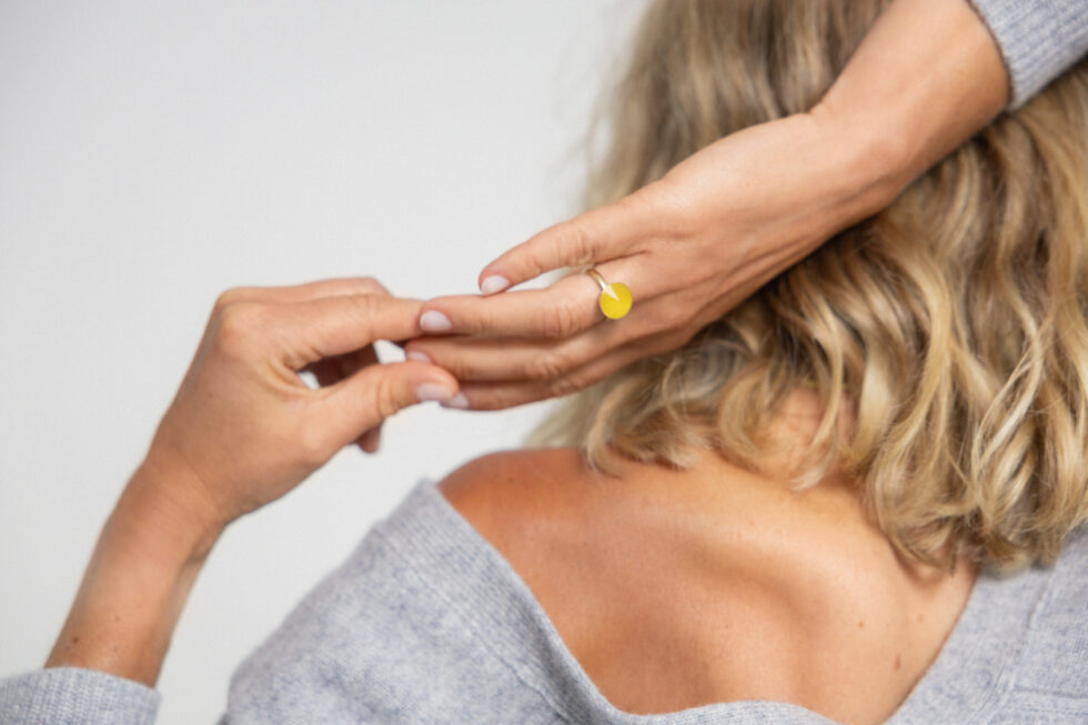 SOUL ICONS RING WITH YELLOW CHALCEDONY