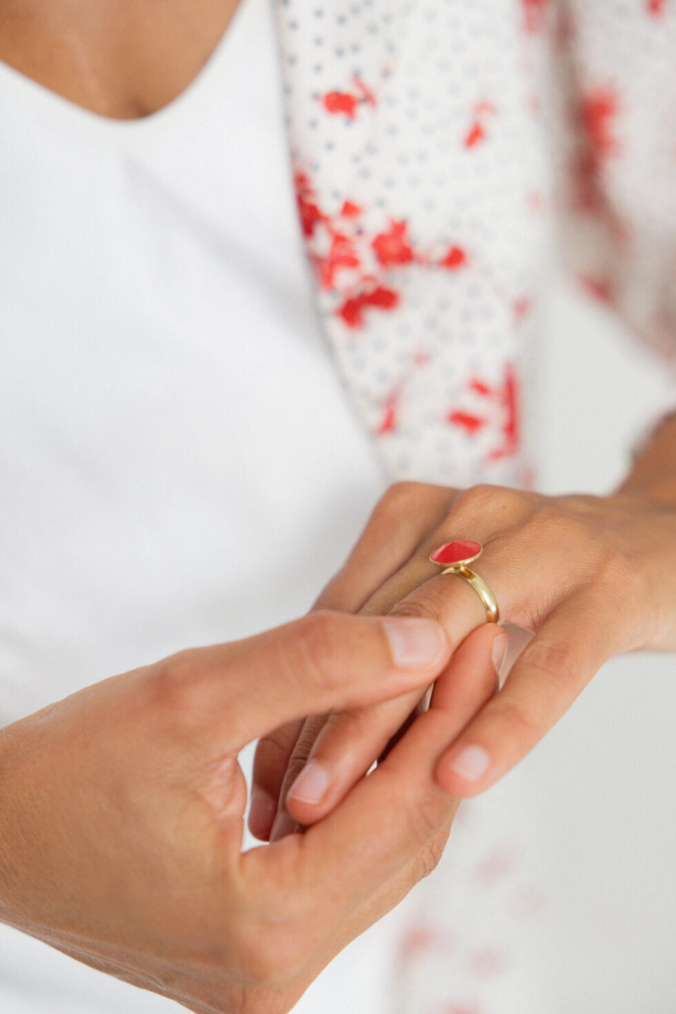 Pierścionek SOUL ICONS z różowym jadeitem