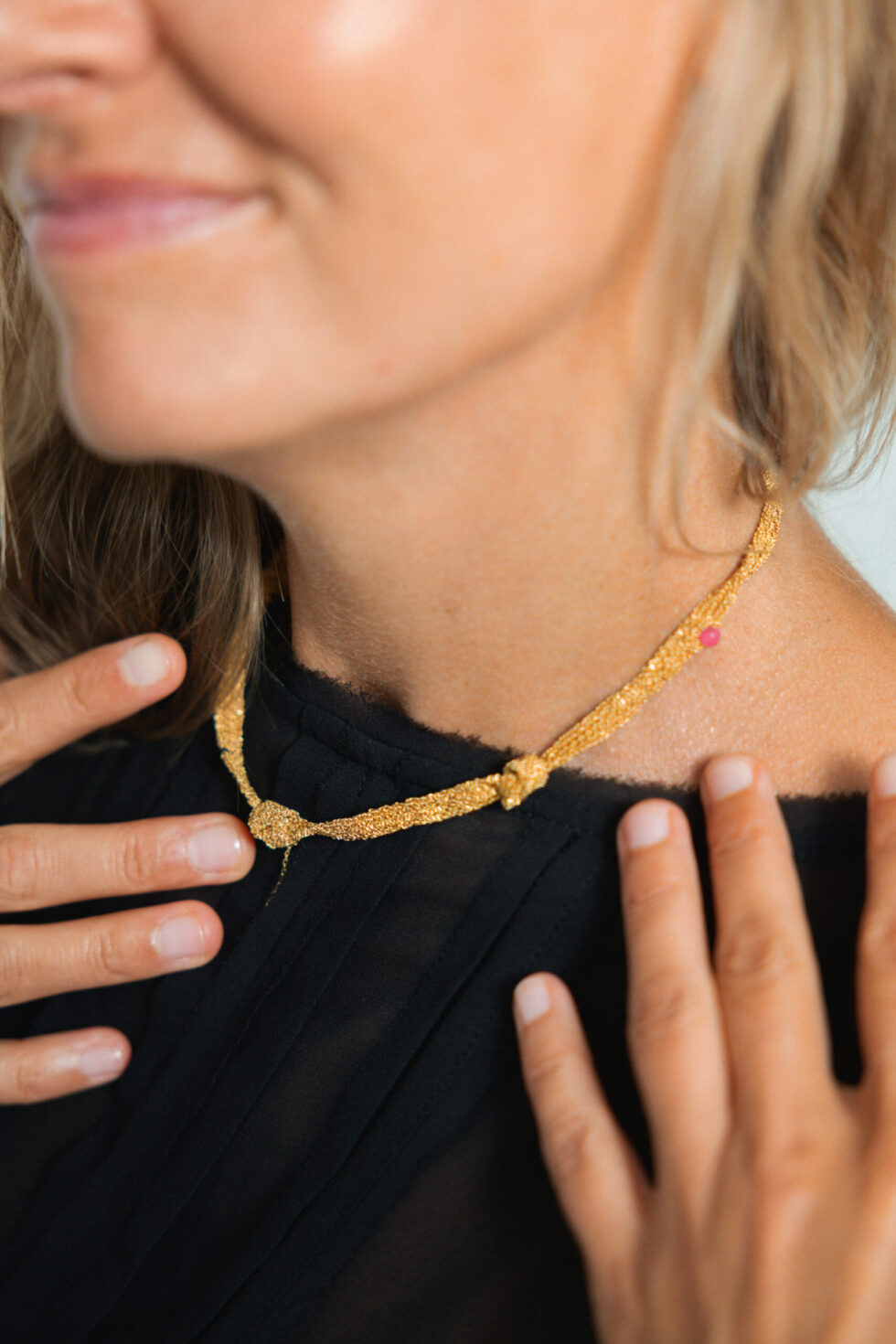 Naszyjnik OH MESH! limited z jadeitem i spinelem