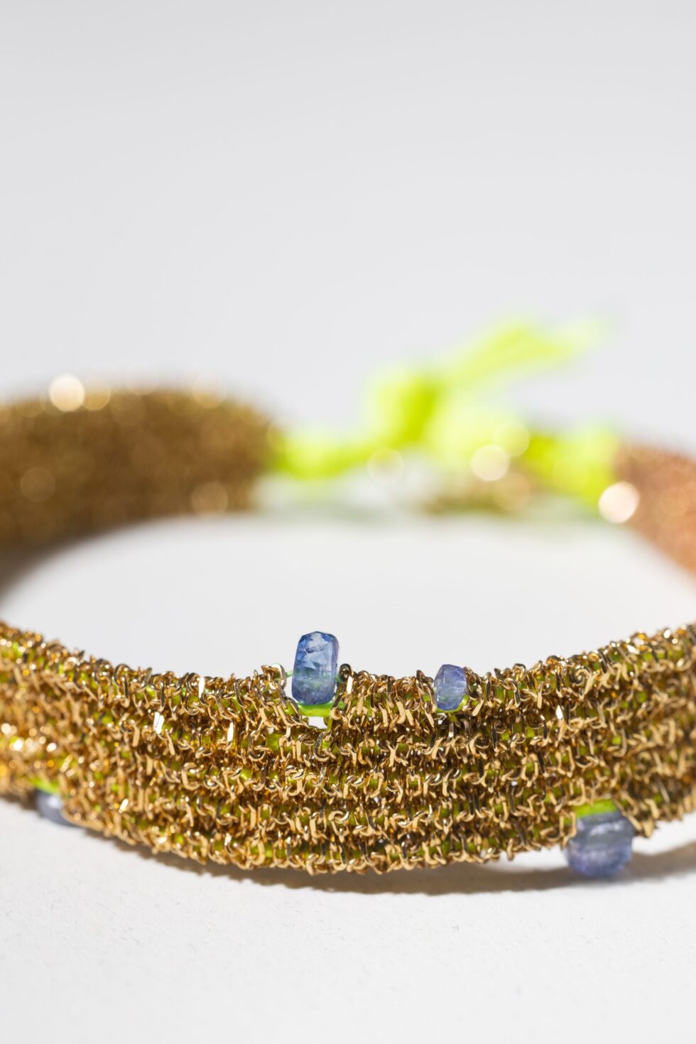 Bransoletka OH MESH! limited z tanzanitem i fosfosyderytem