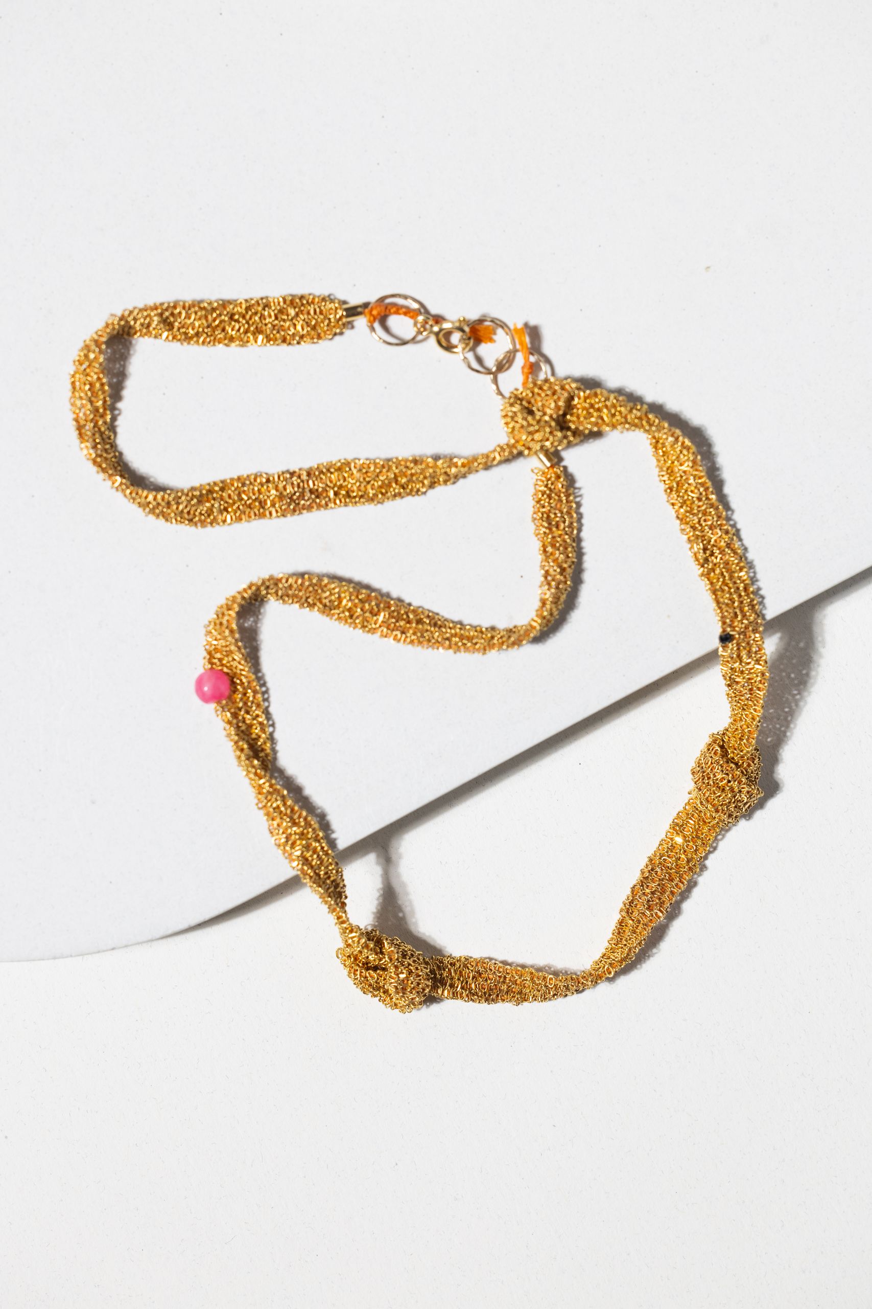 Naszyjnik OH MESH! limited z jadeitem i spinelem - obrazek 4