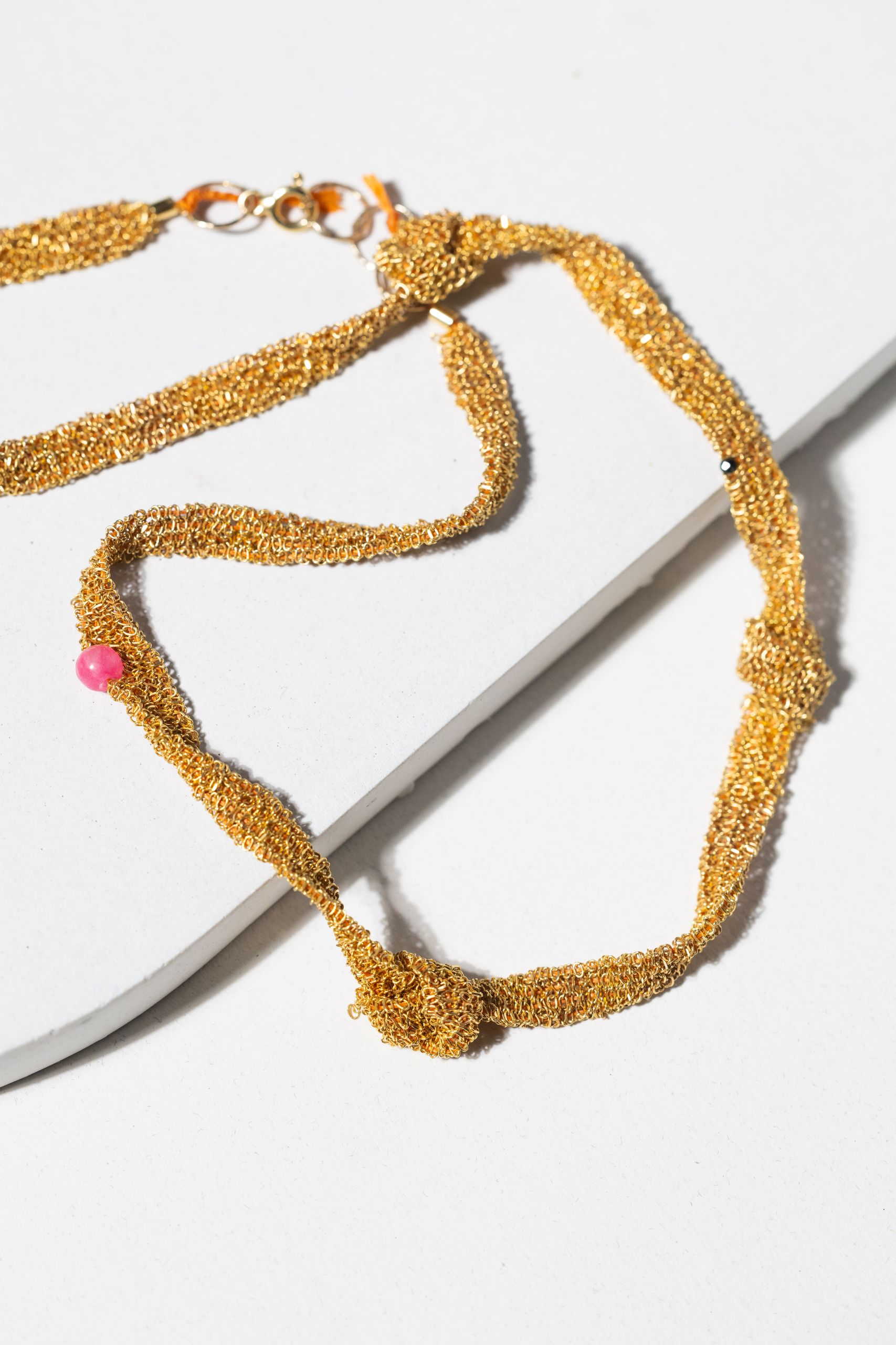 Naszyjnik OH MESH! limited z jadeitem i spinelem - obrazek 6