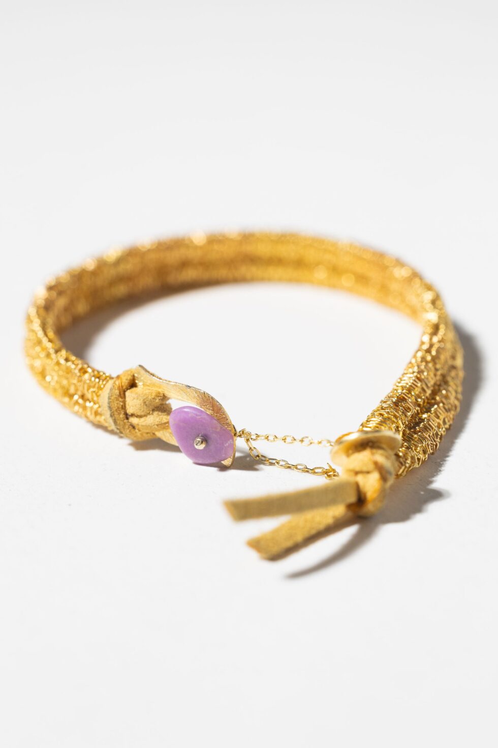 Bransoletka OH MESH! limited z rzemienia zamszowego z fosfosyderytem