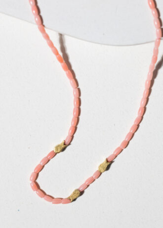 Coral necklace with little fish beads