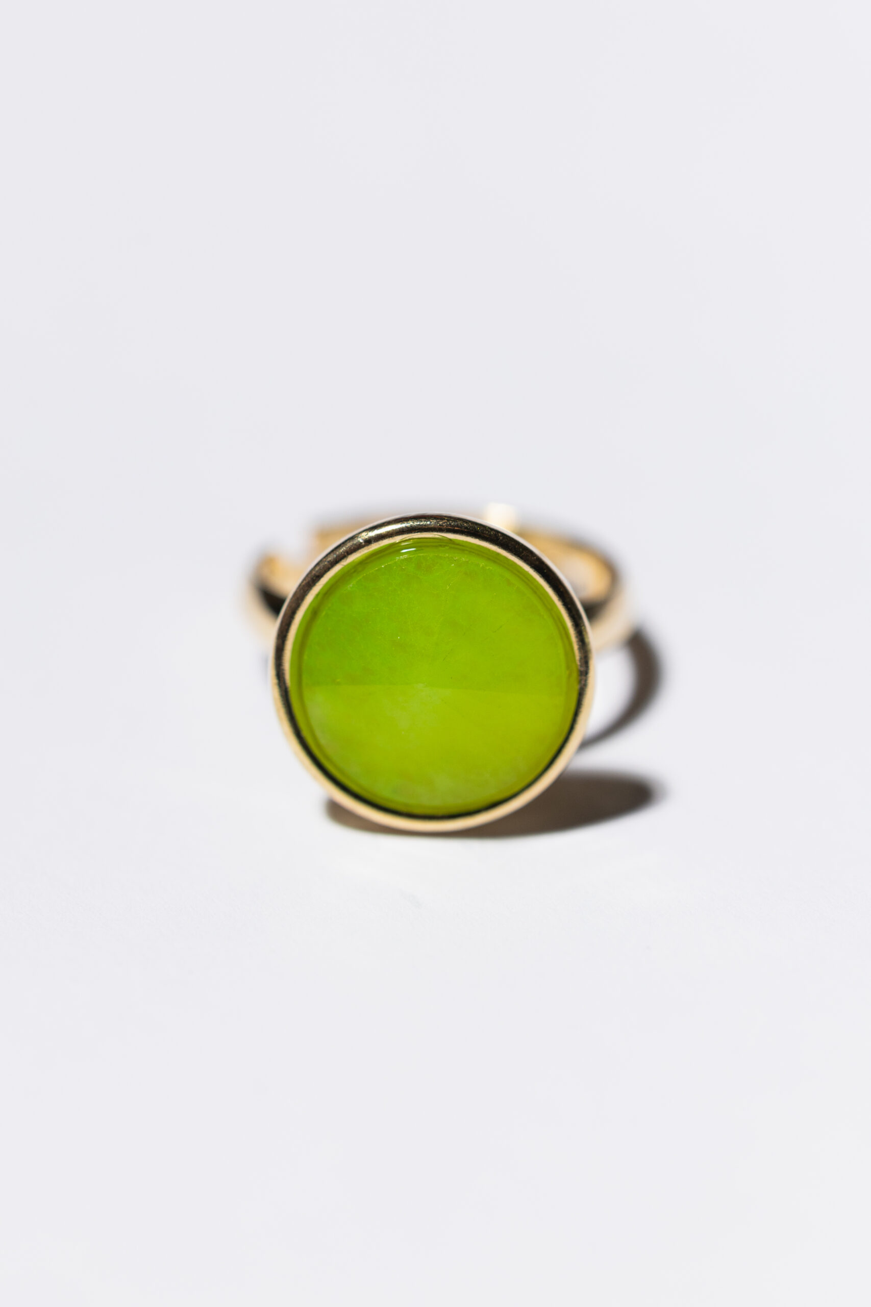 SOUL ICONS Lime Glow Chrysoprase Framed Ring - Image 2