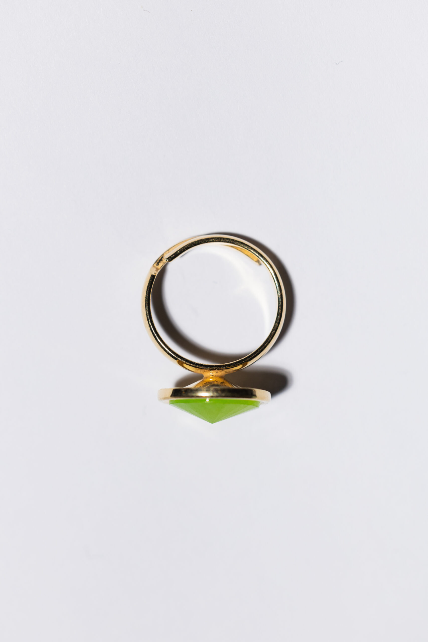 SOUL ICONS Lime Glow Chrysoprase Framed Ring - Image 4