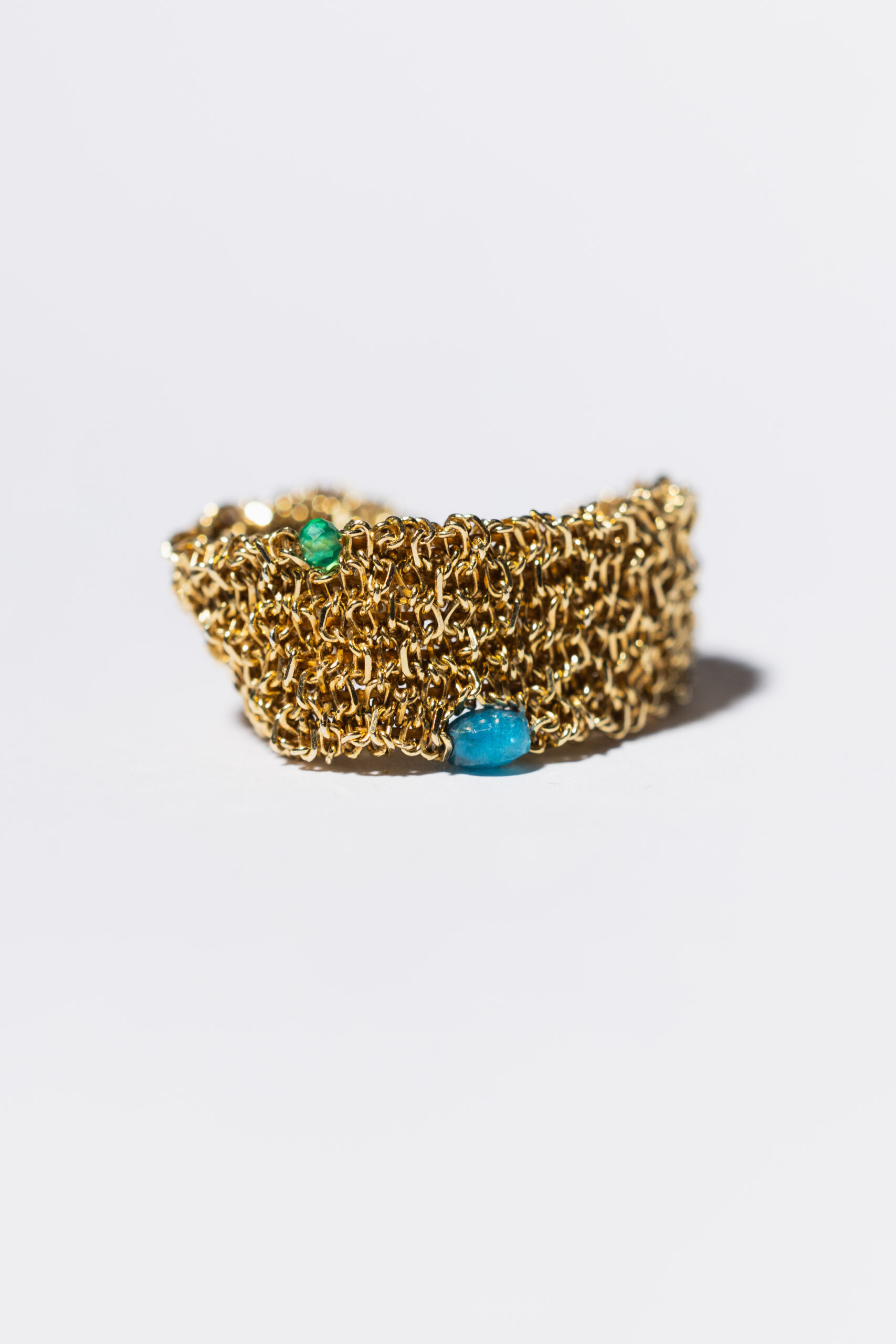 Pierścionek OH MESH! limited z apatytem i onyksem - obrazek 3