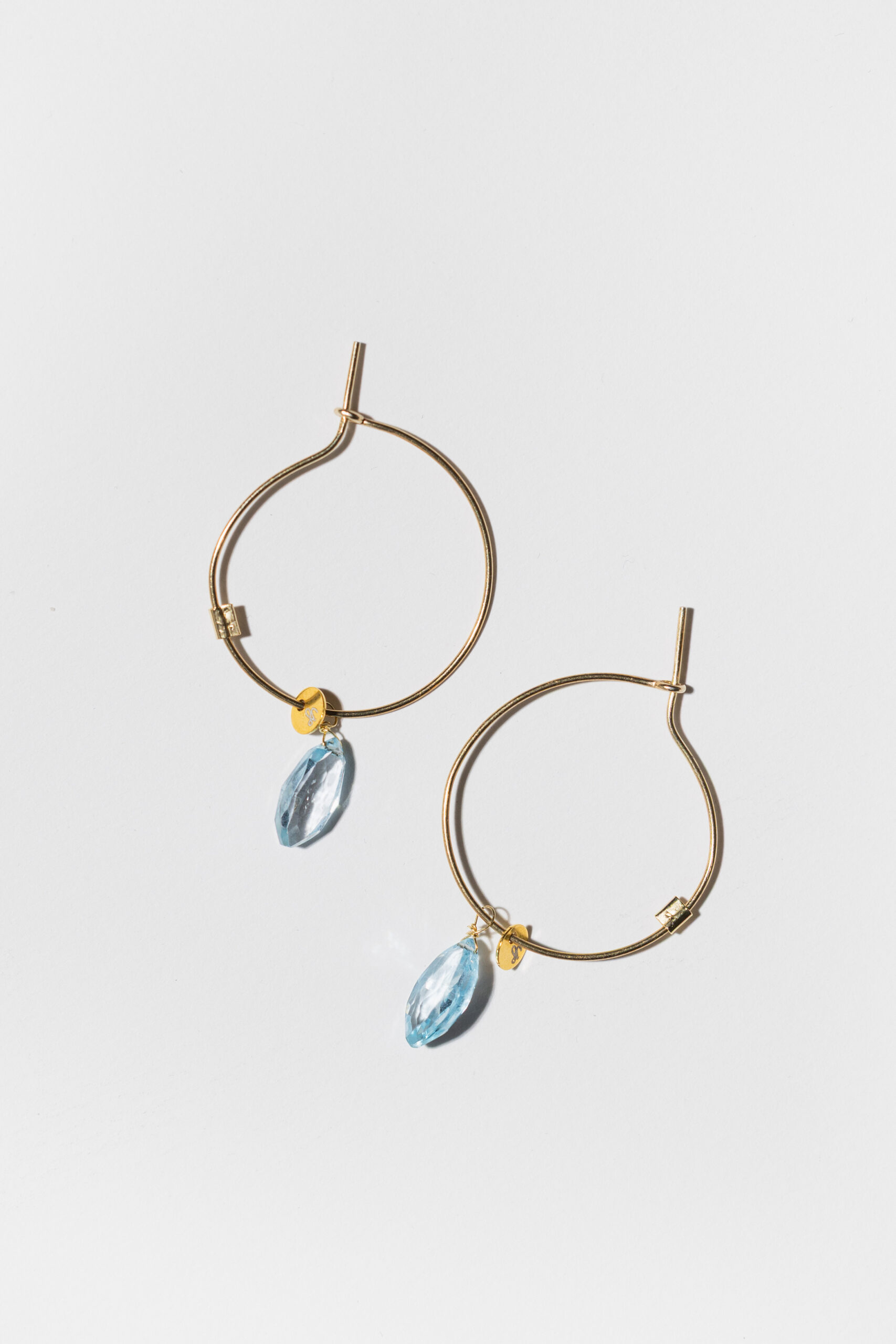GEM HOOPS Earrings with topaz GEM HOOPS Earrings with topaz - Image 2