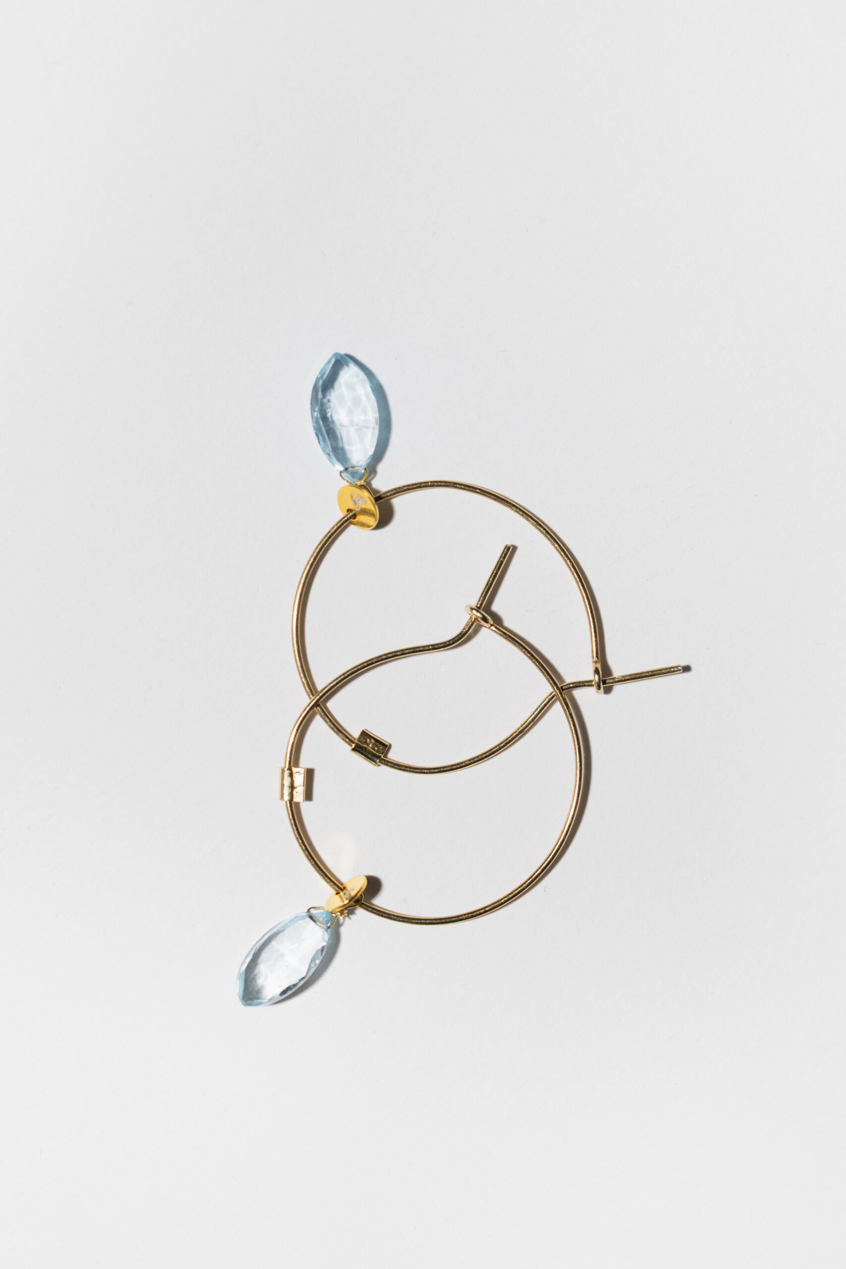 GEM HOOPS Earrings with topaz GEM HOOPS Earrings with topaz - Image 5