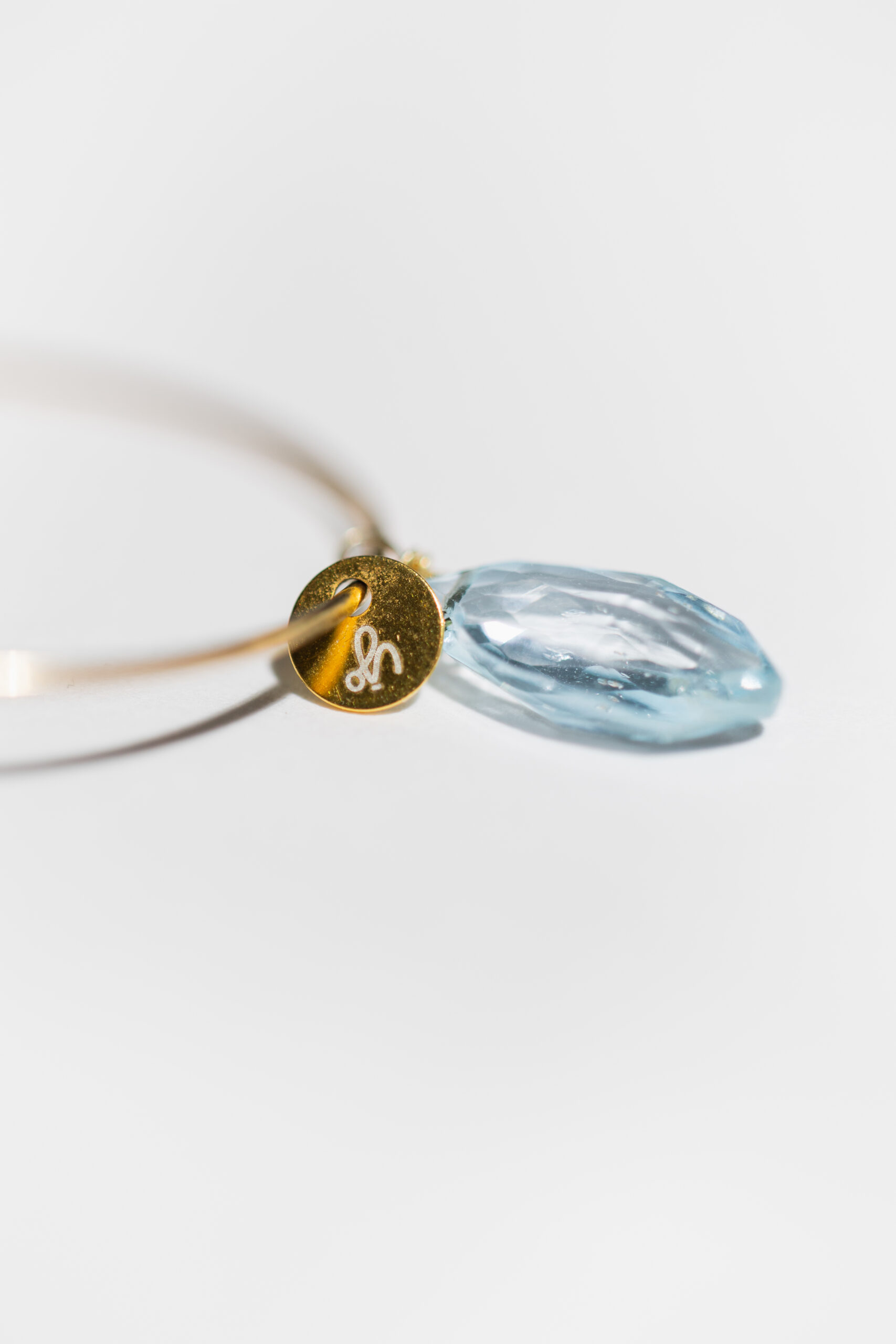 GEM HOOPS Earrings with topaz GEM HOOPS Earrings with topaz - Image 4