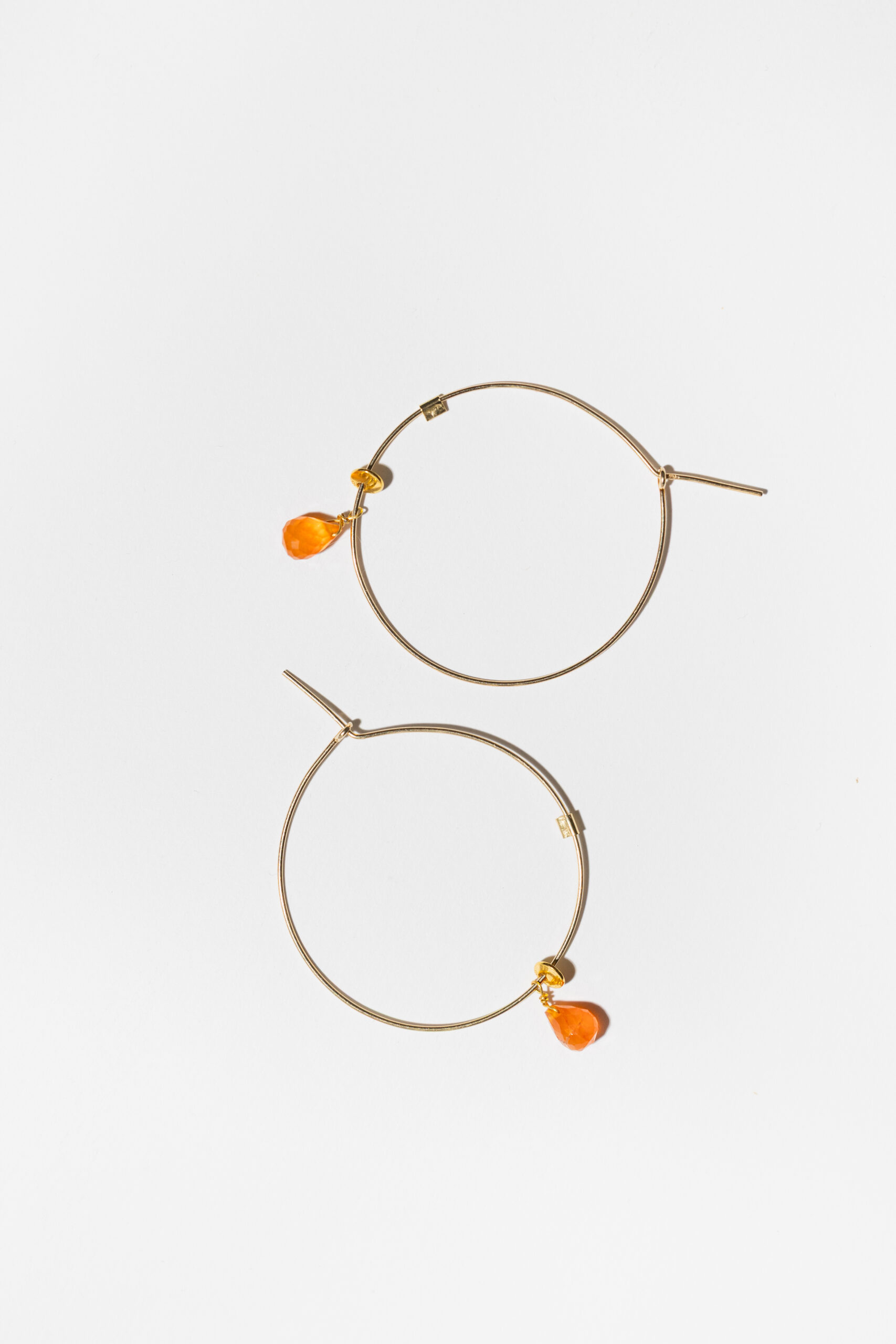 Kolczyki GEM HOOPS z karneolem - obrazek 6