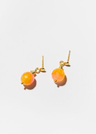 CANDY Sunlit Rose Jade Earrings