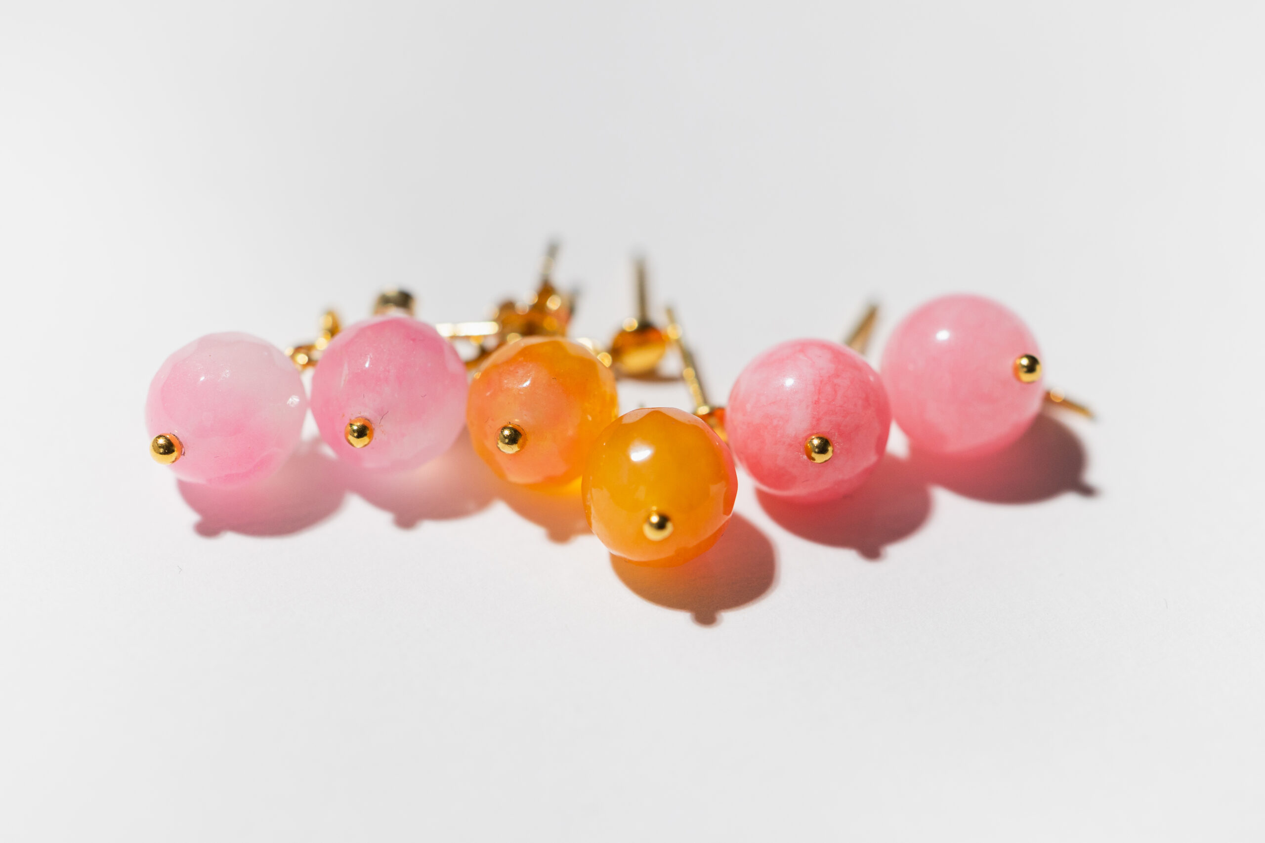CANDY Pink Gloss Jade Earrings - Image 7
