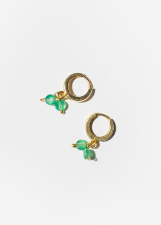 Kolczyki CHERRY Green Glow