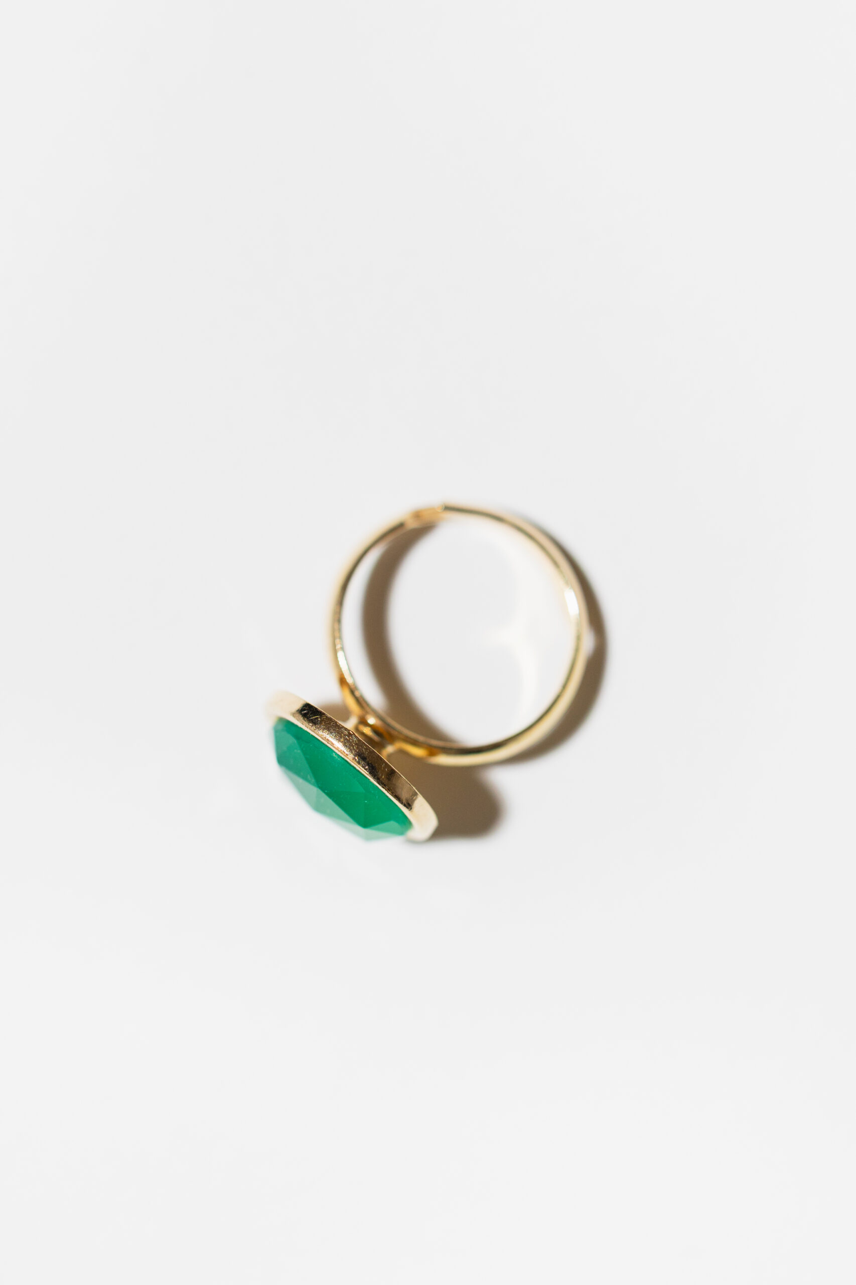 Pierścionek SOUL ICONS z ciemnozielonym jadeitem w oprawie - obrazek 2