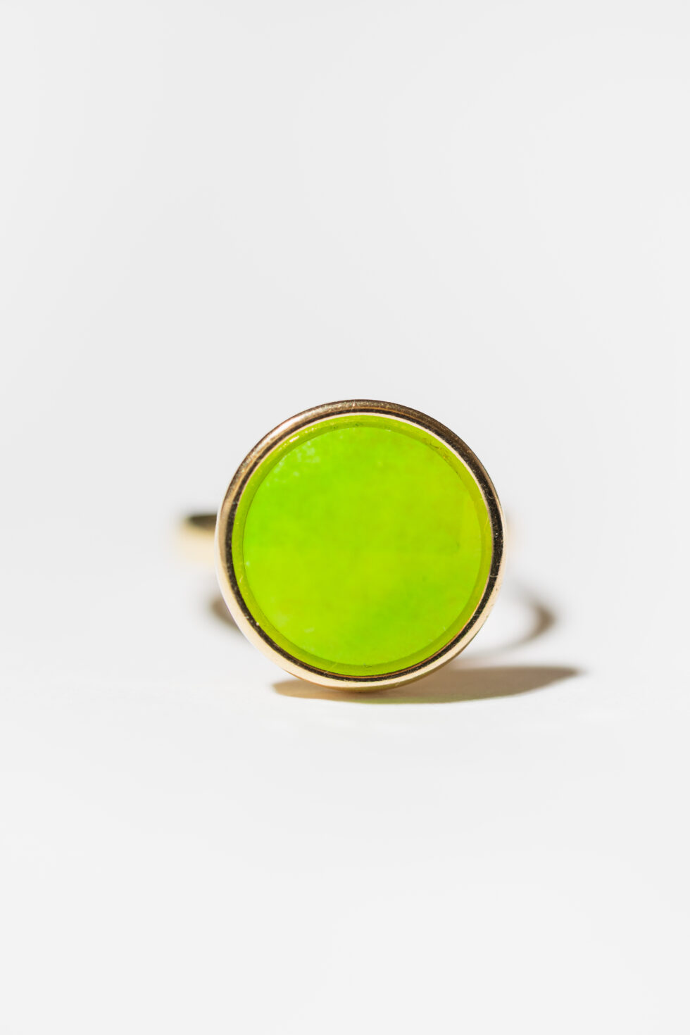 SOUL ICONS Lime Glow Chrysoprase Framed Ring