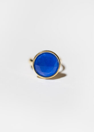 Pierścionek SOUL ICONS z lazurowym chalcedonem w oprawie
