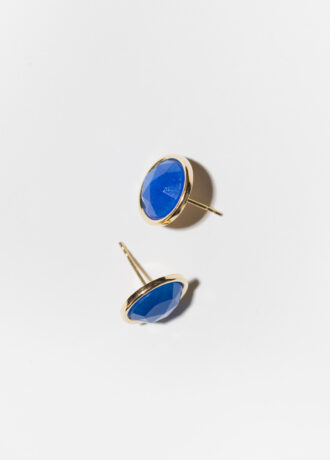 Kolczyki GEM ICONS z lazurowym chalcedonem