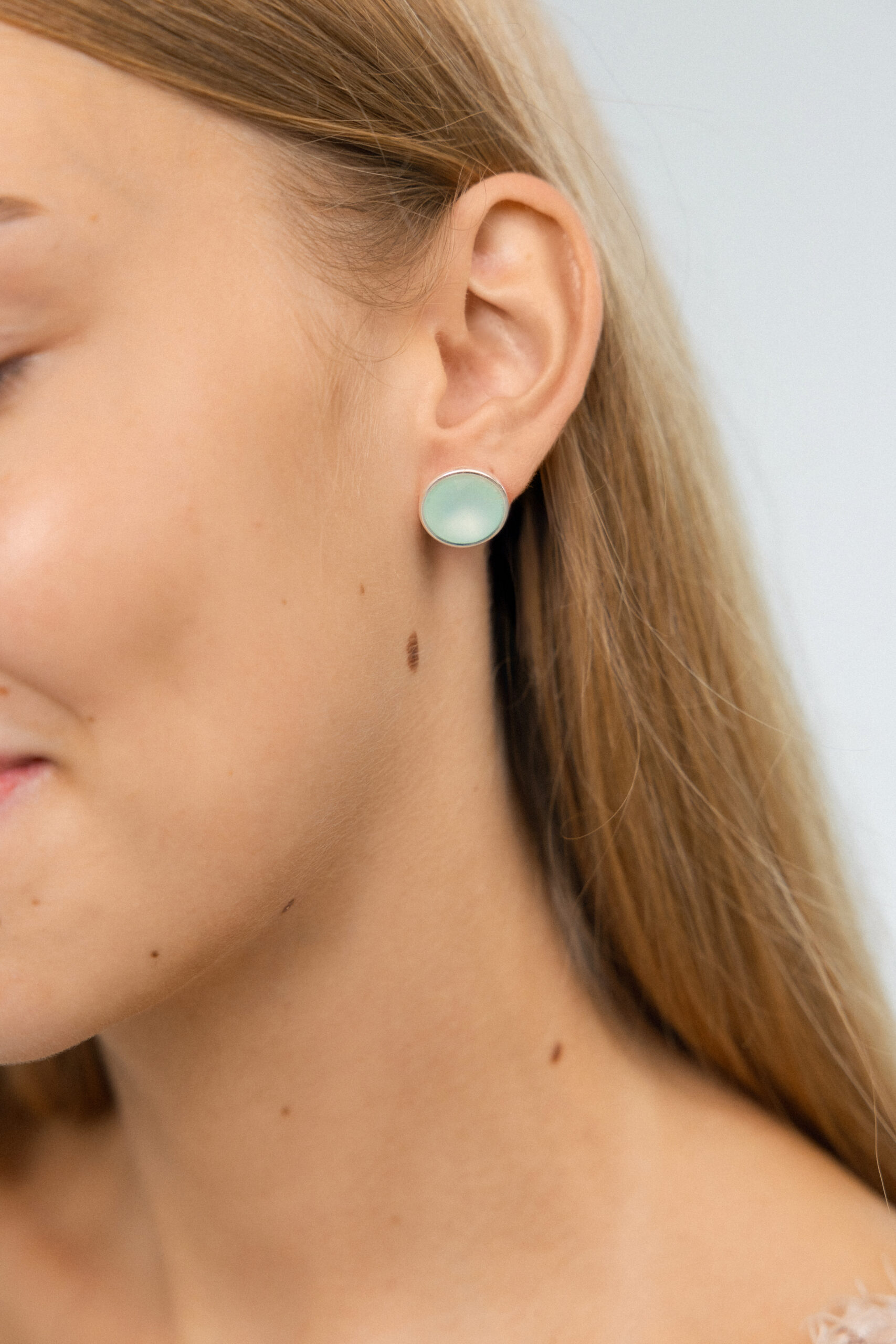 GEM ICONS Blue Chalcedony Earrings - Image 4