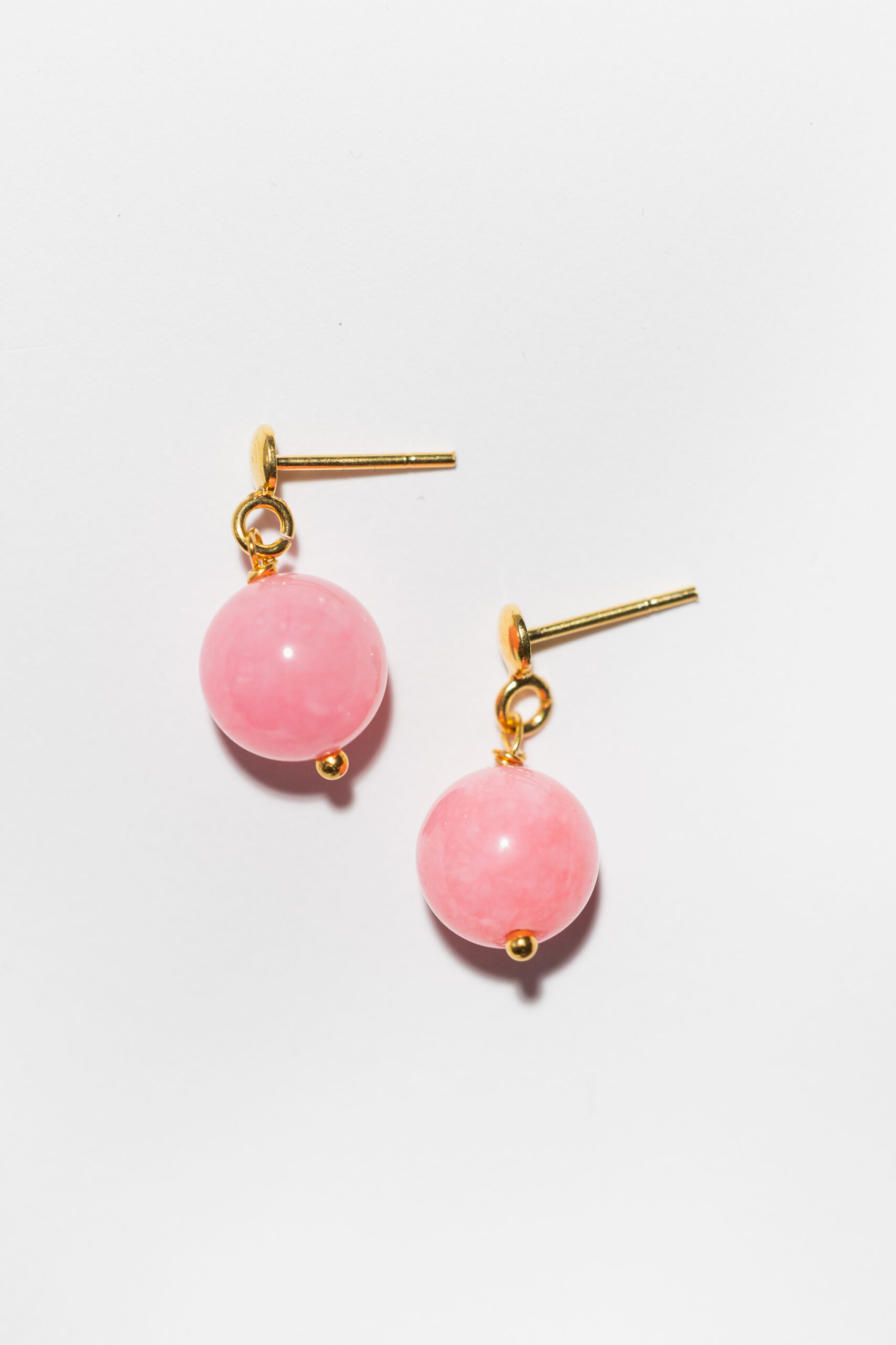 CANDY Pink Blush Jade Earrings - Image 3