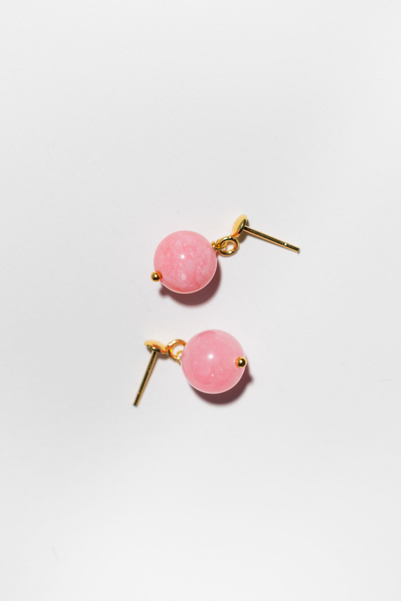 CANDY Pink Blush Jade Earrings - Image 2