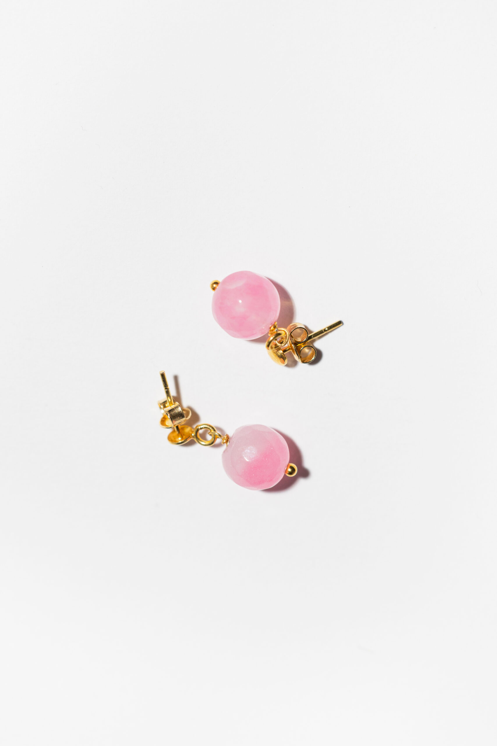 CANDY Pink Gloss Jade Earrings - Image 3