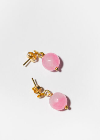 CANDY Pink Gloss Jade Earrings
