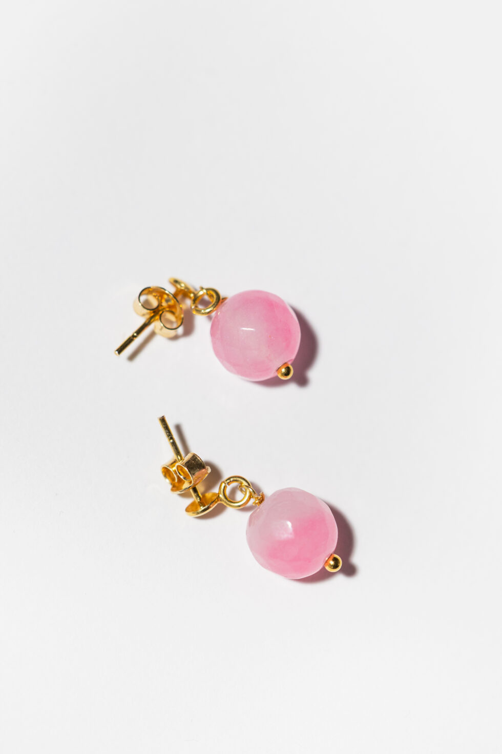 CANDY Pink Gloss Jade Earrings