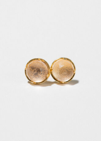 MAGIC PINS Earrings with rose quartz
