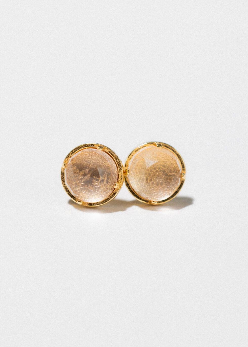 MAGIC PINS Earrings with rose quartz MAGIC PINS Earrings with rose quartz