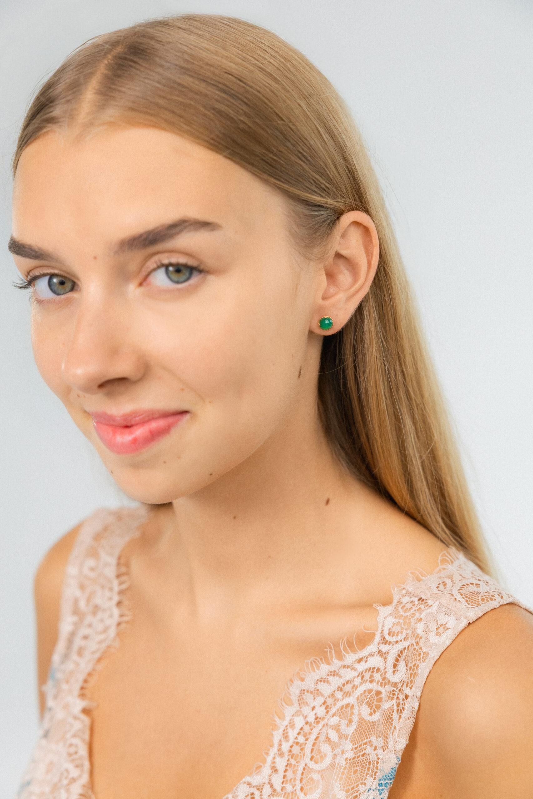 MAGIC PINS Earrings with green agate MAGIC PINS Earrings with green agate - Image 2